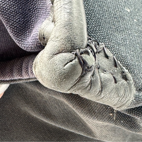 Hermes-Authentic- 2 Tone Large Canvas Tote Blue / Gray / Black - Picture 15 of 16